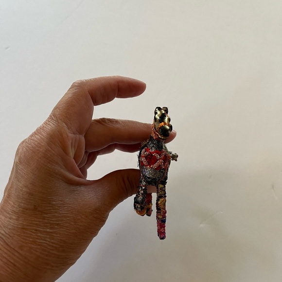 VTG Wire Wrapped Mixed Media Running Horse Colorful Brooch - Picture 3 of 12